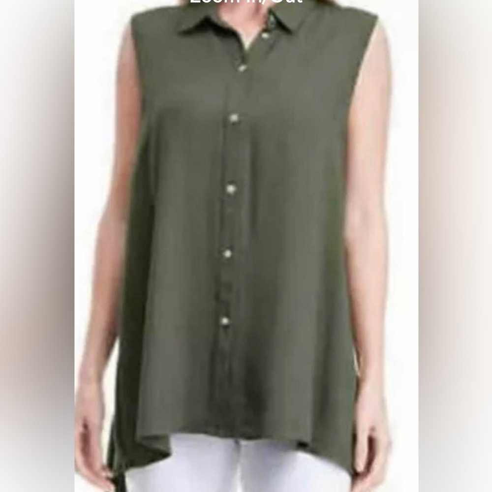 Fever sleeveless button down blouse - size L